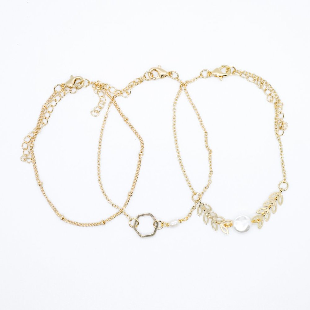 Gold Bracelet Set - Picture 3 of 5